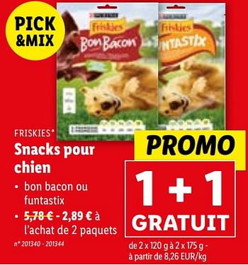 Promotions Snacks pour chien - Friskies - Valide de 17/01/2024 à 23/01/2024 chez Lidl
