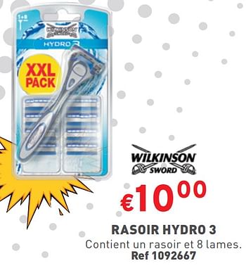 Promoties Rasoir hydro 3 - Wilkinson - Geldig van 10/01/2024 tot 31/01/2024 bij Trafic