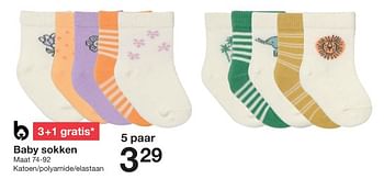 Promoties Baby sokken - Huismerk - Zeeman  - Geldig van 13/01/2024 tot 19/01/2024 bij Zeeman