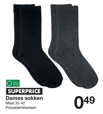 Promoties Dames sokken - Huismerk - Zeeman  - Geldig van 13/01/2024 tot 19/01/2024 bij Zeeman