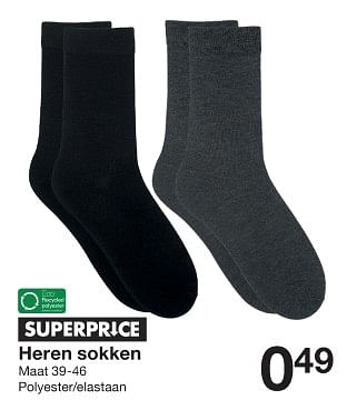 Promoties Heren sokken - Huismerk - Zeeman  - Geldig van 13/01/2024 tot 19/01/2024 bij Zeeman