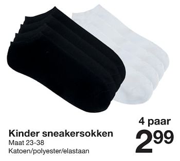 Promoties Kinder sneakersokken - Huismerk - Zeeman  - Geldig van 13/01/2024 tot 19/01/2024 bij Zeeman