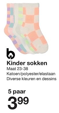 Promoties Kinder sokken - Huismerk - Zeeman  - Geldig van 13/01/2024 tot 19/01/2024 bij Zeeman