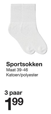 Promoties Sportsokken - Huismerk - Zeeman  - Geldig van 13/01/2024 tot 19/01/2024 bij Zeeman