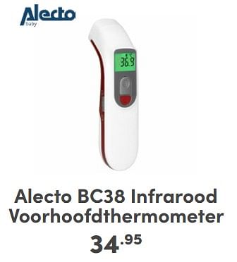 Promoties Alecto bc38 infrarood voorhoofdthermometer - Alecto - Geldig van 14/01/2024 tot 20/01/2024 bij Baby & Tiener Megastore