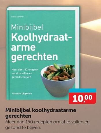 Promoties Minibijbel koolhydraatarme gerechten - Huismerk - Boekenvoordeel - Geldig van 13/01/2024 tot 21/01/2024 bij BoekenVoordeel