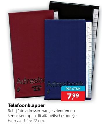 Promoties Telefoonklapper - Huismerk - Boekenvoordeel - Geldig van 13/01/2024 tot 21/01/2024 bij BoekenVoordeel