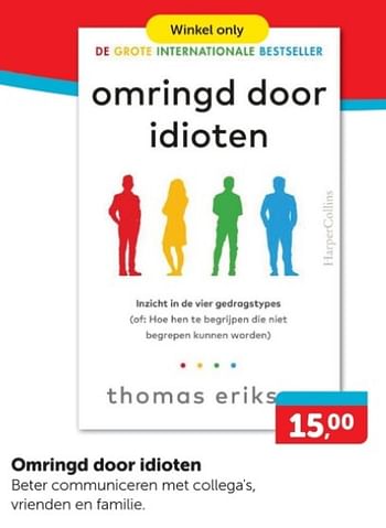 Promoties Omringd door idioten - Huismerk - Boekenvoordeel - Geldig van 13/01/2024 tot 21/01/2024 bij BoekenVoordeel
