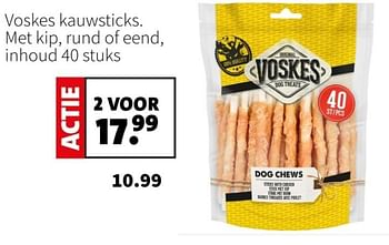 Promoties Voskes kauwsticks - Huismerk - Intratuin - Geldig van 15/01/2024 tot 21/01/2024 bij Intratuin