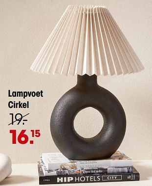 Promoties Lampvoet cirkel - Huismerk - Kwantum - Geldig van 15/01/2024 tot 24/01/2024 bij Kwantum