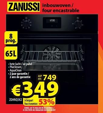 Promotions Zanussi inbouwoven - four encastrable zohnq3k2 - Zanussi - Valide de 17/01/2024 à 24/01/2024 chez ElectroStock