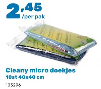 Promoties Cleany micro doekjes - Cleany - Geldig van 08/01/2024 tot 17/02/2024 bij Happyland