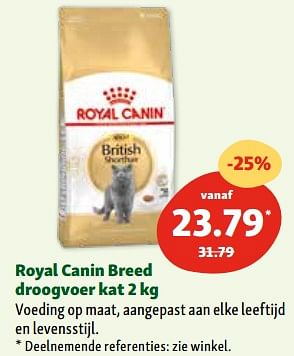 Promoties Royal canin breed droogvoer kat - Royal Canin - Geldig van 17/01/2024 tot 22/01/2024 bij Maxi Zoo