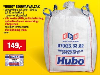 Promoties Hubo bouwafvalzak - Huismerk - Hubo  - Geldig van 17/01/2024 tot 28/01/2024 bij Hubo