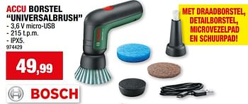 Promoties Bosch accu borstel universalbrush - Bosch - Geldig van 17/01/2024 tot 28/01/2024 bij Hubo