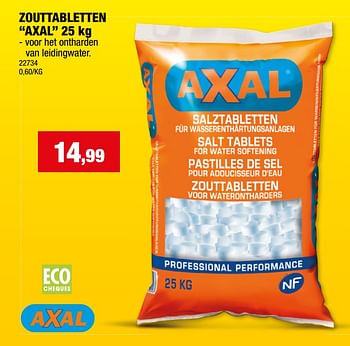 Promoties Zouttabletten axal - Axal - Geldig van 17/01/2024 tot 28/01/2024 bij Hubo