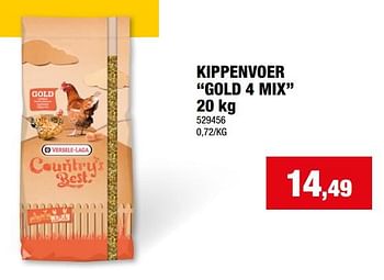 Promoties Kippenvoer gold 4 mix - Versele-Laga - Geldig van 17/01/2024 tot 28/01/2024 bij Hubo