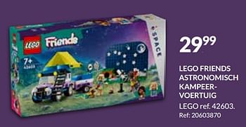 Promoties Lego friends astronomisch kampeervoertuig 42603 - Lego - Geldig van 15/01/2024 tot 04/02/2024 bij Fun
