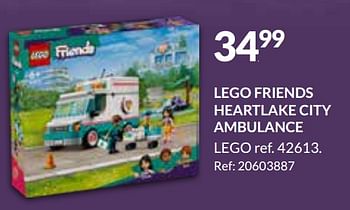 Promoties Lego friends heartlake city ambulance 42613 - Lego - Geldig van 15/01/2024 tot 04/02/2024 bij Fun