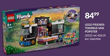 Promoties Lego friends toerbus van popster 42619 - Lego - Geldig van 15/01/2024 tot 04/02/2024 bij Fun