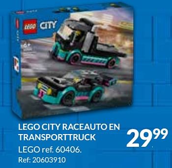 Promoties Lego city raceauto en transporttruck 60406 - Lego - Geldig van 15/01/2024 tot 04/02/2024 bij Fun