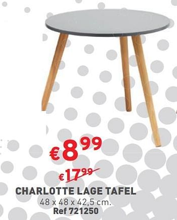 Promoties Charlotte lage tafel - Huismerk - Trafic  - Geldig van 17/01/2024 tot 31/01/2024 bij Trafic