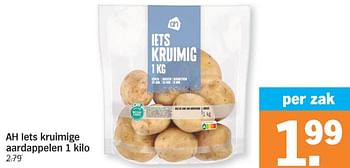 Promoties Ah iets kruimige aardappelen - Huismerk - Albert Heijn - Geldig van 15/01/2024 tot 21/01/2024 bij Albert Heijn