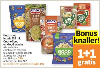 Promoties Good noodles groente - Unox - Geldig van 15/01/2024 tot 21/01/2024 bij Albert Heijn