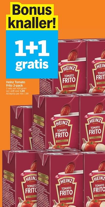 Promoties Heinz tomato frito - Heinz - Geldig van 15/01/2024 tot 21/01/2024 bij Albert Heijn