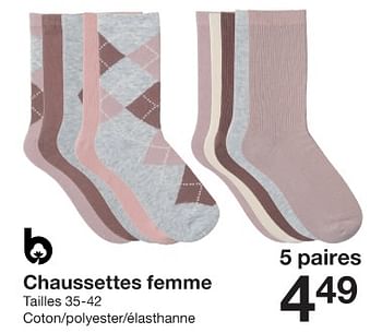 Promotions Chaussettes femme - Produit maison - Zeeman  - Valide de 13/01/2024 à 19/01/2024 chez Zeeman