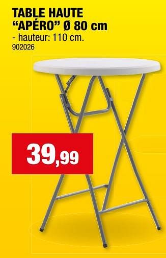 Promotions Table haute apéro - Garden Plus  - Valide de 17/01/2024 à 28/01/2024 chez Hubo