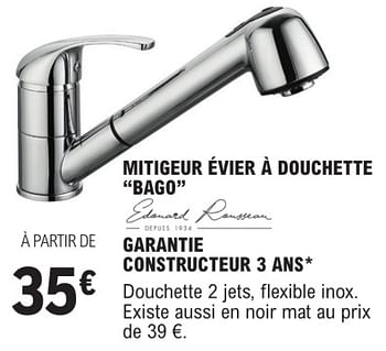 Promotions Mitigeur évier à douchette bago - Edouard Rousseau - Valide de 09/01/2024 à 31/12/2024 chez E.Leclerc