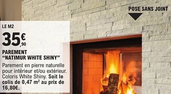 Promotions Parement natimur white shiny - Produit Maison - E.Leclerc - Valide de 09/01/2024 à 31/12/2024 chez E.Leclerc