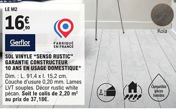 Promoties Sol vinyle senso rustic - Huismerk - E.Leclerc - Geldig van 09/01/2024 tot 31/12/2024 bij E.Leclerc
