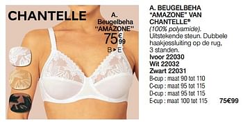 Promotions Beugelbeha amazone van chantelle - Chantelle - Valide de 02/01/2024 à 30/06/2024 chez Damart