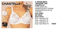 Promoties Beugelbeha amazone van chantelle - Chantelle - Geldig van 02/01/2024 tot 30/06/2024 bij Damart