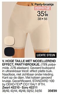 Hoge taille met modellerend effect, panty-broekje-Huismerk - Damart