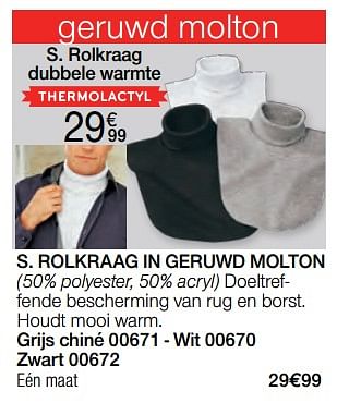 Promotions Rolkraag in geruwd molton - Produit Maison - Damart - Valide de 02/01/2024 à 30/06/2024 chez Damart
