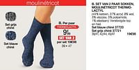 Set van 2 paar sokken, moulinétricot thermo- lactyl-Huismerk - Damart