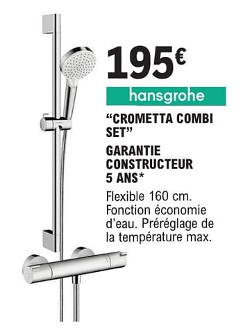 Promotions Colonne de douche crometta combi set - Hansgrohe - Valide de 09/01/2024 à 31/12/2024 chez E.Leclerc