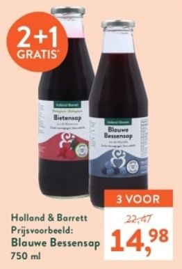 Promoties Blauwe bessensap - Huismerk - Holland & Barrett - Geldig van 13/01/2024 tot 21/01/2024 bij Holland & Barret