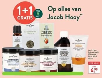 Promoties Curcuma face wash - Jacob Hooy - Geldig van 13/01/2024 tot 21/01/2024 bij Holland & Barret