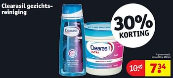 Promoties Clearasil gezichtsreiniging lotion ultra - Clearasil  - Geldig van 16/01/2024 tot 28/01/2024 bij Kruidvat