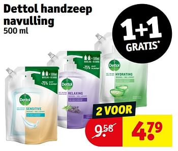 Promoties Dettol handzeep navulling - Dettol - Geldig van 16/01/2024 tot 28/01/2024 bij Kruidvat
