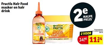 Promoties Fructis hair food masker banana - Garnier - Geldig van 16/01/2024 tot 28/01/2024 bij Kruidvat