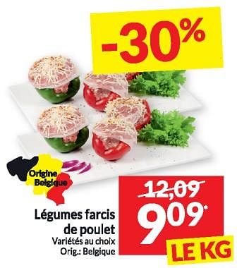 Promotions Légumes farcis de poulet - Produit maison - Intermarche - Valide de 16/01/2024 à 21/01/2024 chez Intermarche