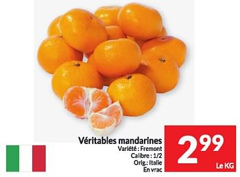 Promotions Véritables mandarines - Produit maison - Intermarche - Valide de 16/01/2024 à 21/01/2024 chez Intermarche