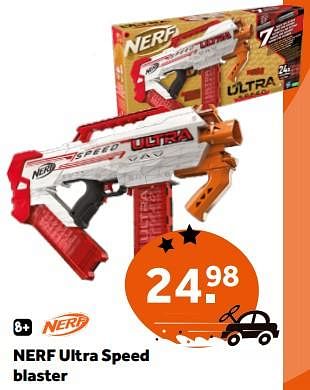 Promoties Nerf ultra speed blaster - Hasbro - Geldig van 27/12/2023 tot 28/01/2024 bij Intertoys