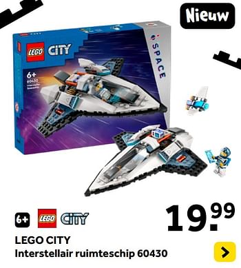 Promoties Lego city interstellair ruimteschip 60430 - Lego - Geldig van 01/01/2024 tot 28/01/2024 bij Intertoys