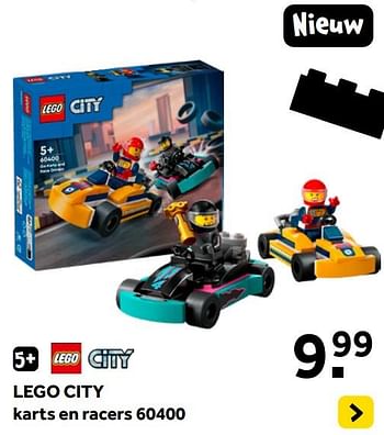Promoties Lego city karts en racers 60400 - Lego - Geldig van 01/01/2024 tot 28/01/2024 bij Intertoys